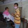 Cambodge - Coiffeur de rue