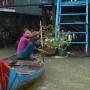 Cambodge - Village sous la pluie