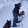 Canada - Alexia en Cani raquette avec Boudha