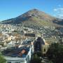 Bolivie - Vue sur la vill et le sommet depuis le clocher de la cathedrale