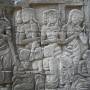 Cambodge - bas relief representant la vie quotidienne
