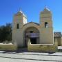 Argentine - léglise de Molinos, avec une charpente en bois de cactus et un chemin de croix en laine dÁlpaga