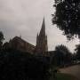 Royaume-Uni - the famous eglise de chesterfield datant du 15eme siecle avec son clocher qui s