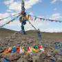 Mongolie - Cairn traditionnel comme dans Tintin au Tibet. 